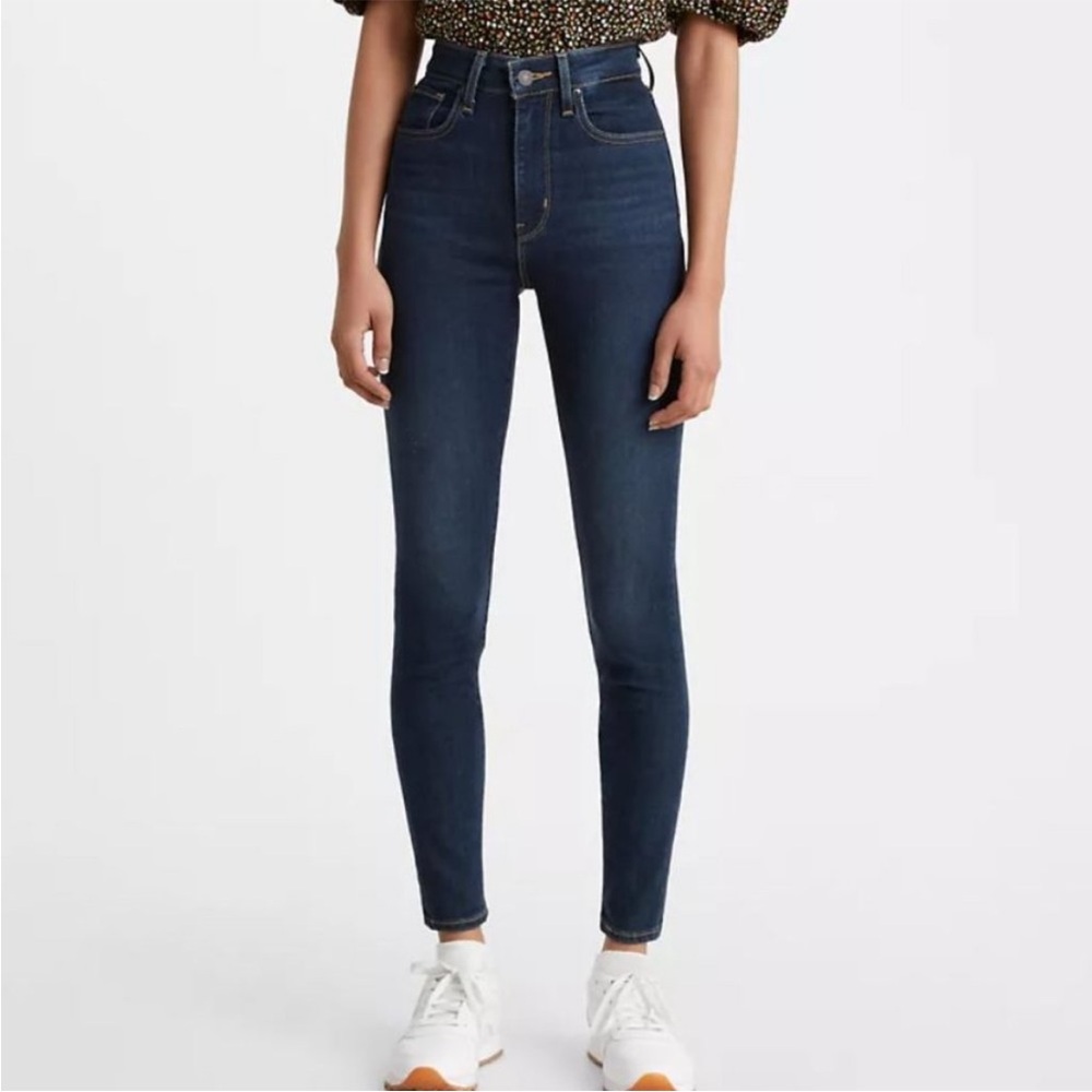 Levi’s Premium 721 High Rise Skinny Dark Blue Jeans - 30” inseam